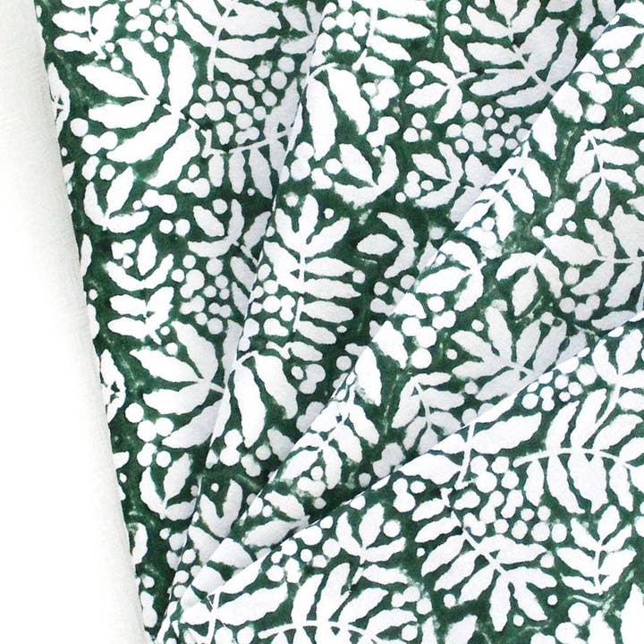 Christina Dickson Home - Wholesale Dinner & Cloth Napkin - Gathered Garden Napkins in Pine Green - Set of 4