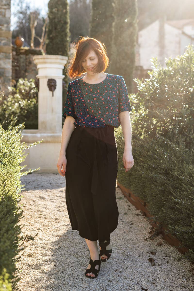 Eglantine et Zoé - Wholesale Fabric - Viscose Fabric Bagheera Dark Green Lagoon9