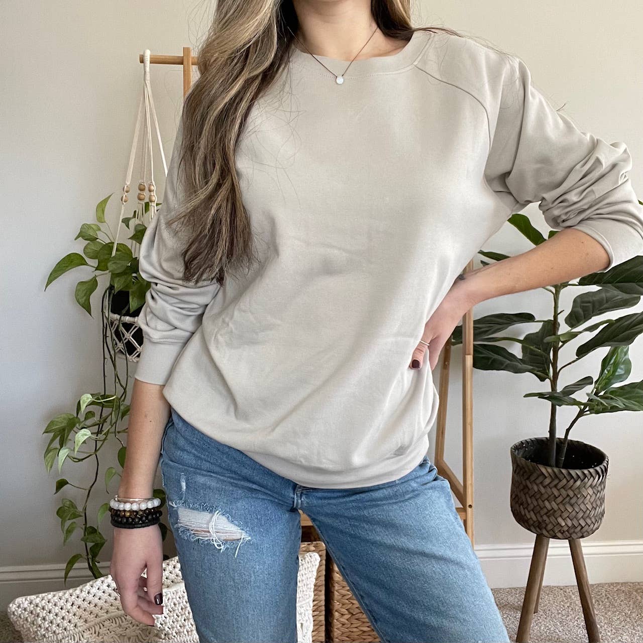 Gaia Baby Goods - Wholesale Sweatshirt - Women's - Women's Organic Cotton Lightweight Long Sleeve Pullover7