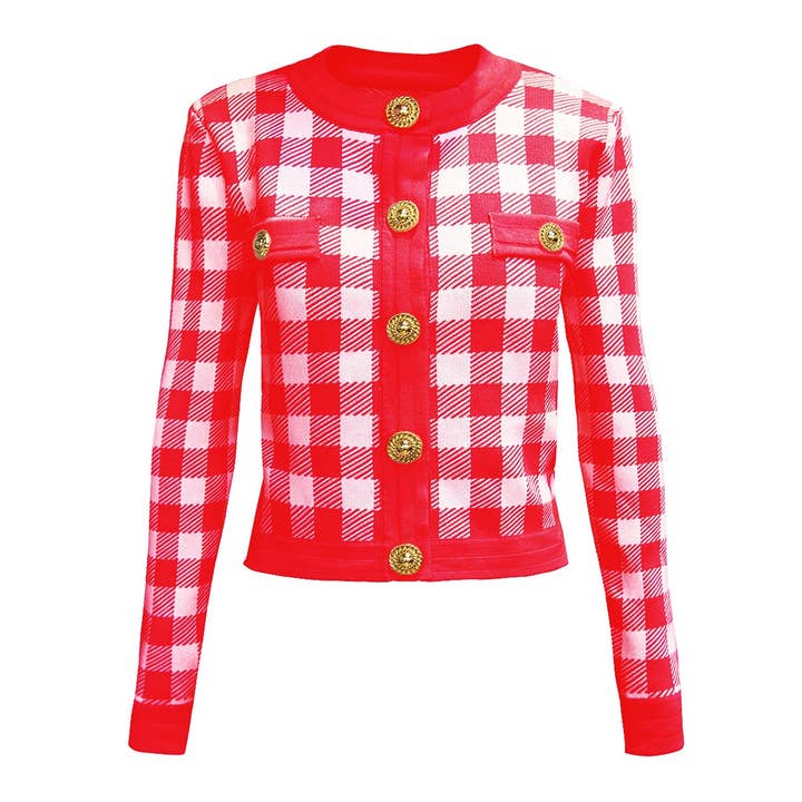 Productseeker - Wholesale Cardigan - Women's - JK071 Chic Plaid Cardigan Jacket - Autumn Essential2