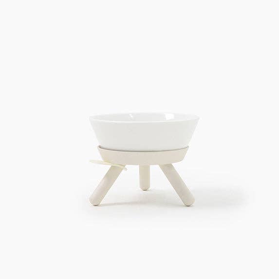 Pets So Good - Wholesale Pet Bowl - Cat/Dog - Oreo Elevated Pet Feeder Table . White . Short