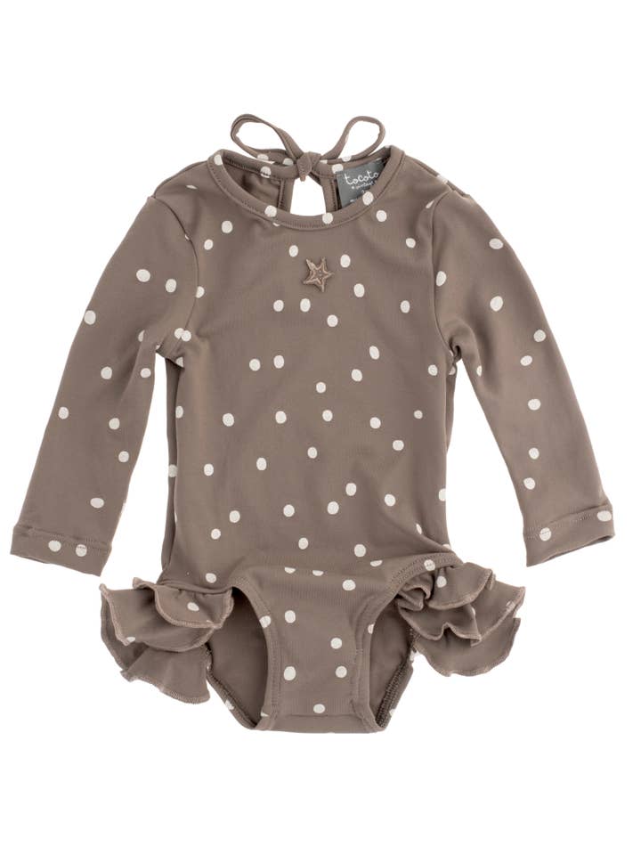 Brun Baby badkläder Baby med volanger S41521 för wholesale på Faire