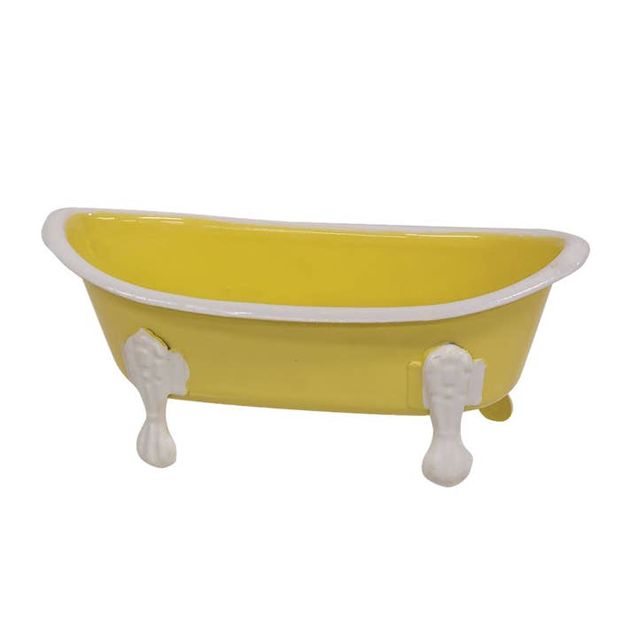 Col House Designs - Wholesale Bath soap dish - Yellow Iron Bathtub Soap Dish