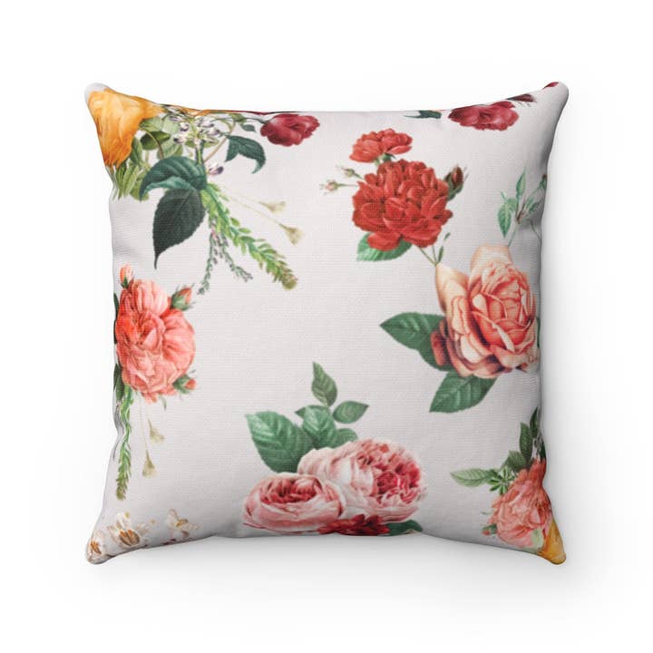 Vintage Classic Flowers Square Pillow for wholesale by Random Pieces of 8