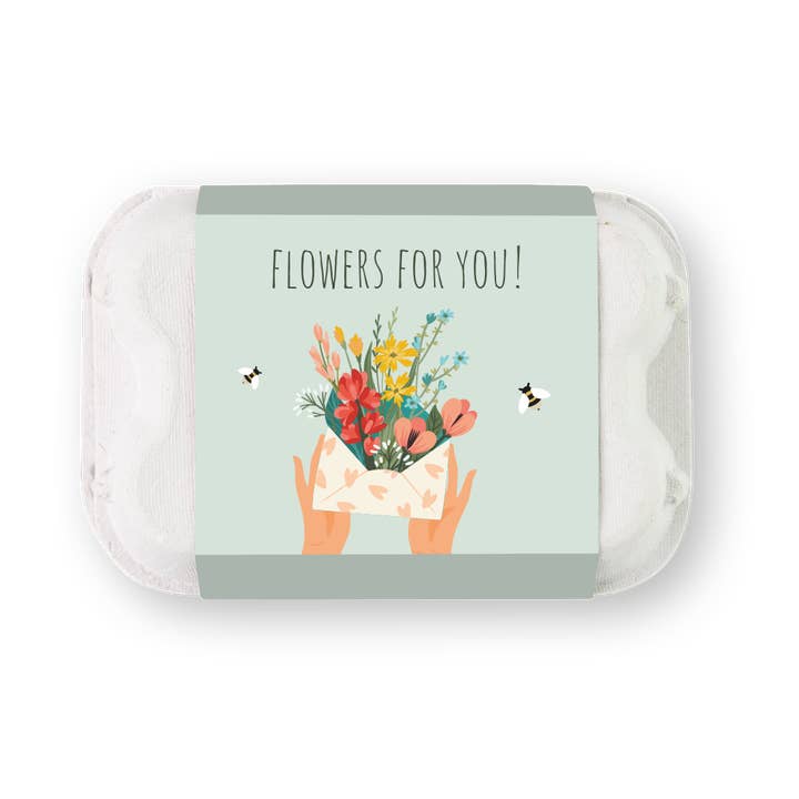 Buzzy, Inc. - Wholesale Plant Seeds - Blossombs Egg Carton - Flowers for You