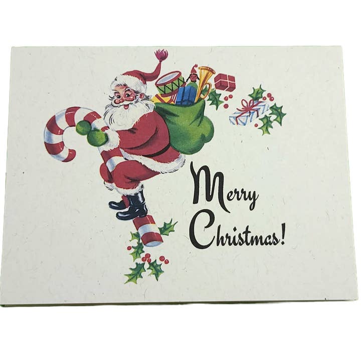 Superior Dry Goods - Wholesale Christmas Card - "Retro Christmas" Recycled Greeting Card Set of 12, Vintage5