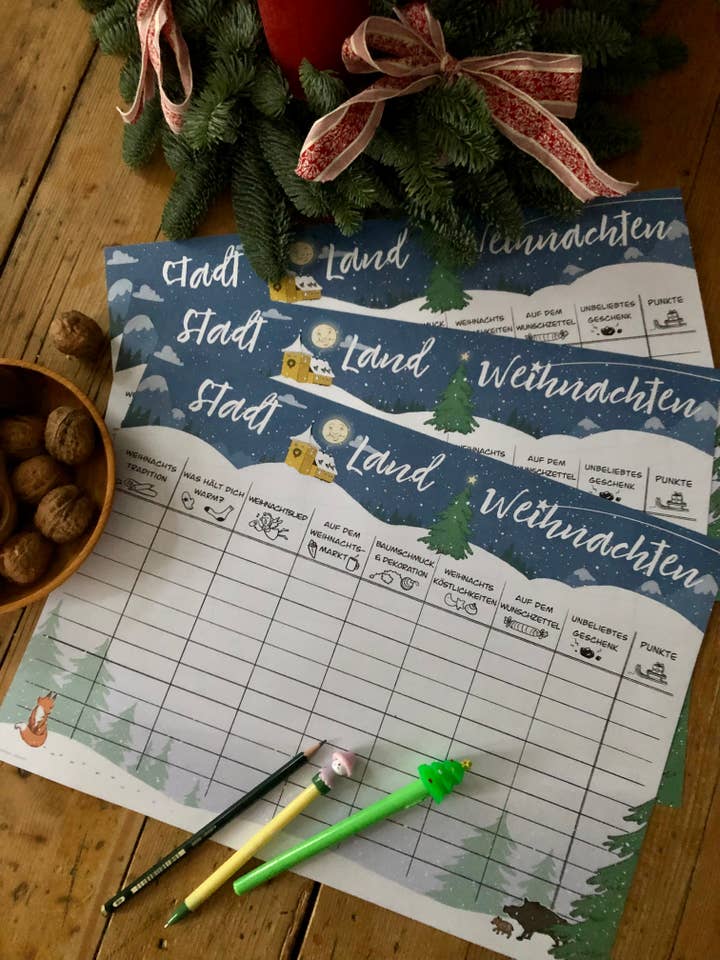 By og land jul - festligt ark med 25 ark i DIN A3 for engroshandel hos Marieke Jeromin