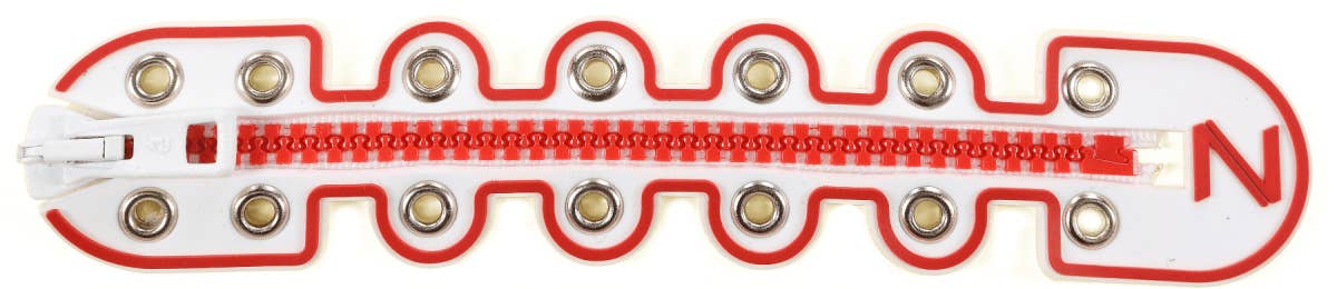 Zipped - Wholesale Shoelaces - Unisex - Zipped Shoelaces White-Red1