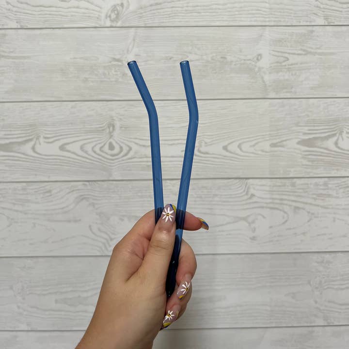 Mason Jar Designs - Wholesale Drinking straw - Colored glass straw3