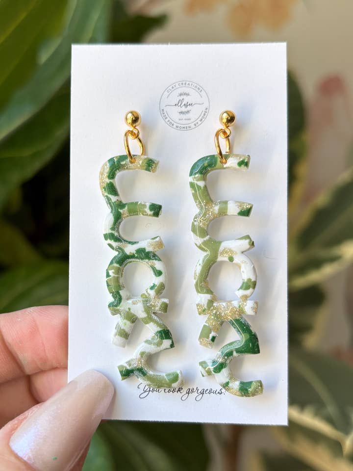 Lucky Speckled Dangles for wholesale by ElleseeWomen