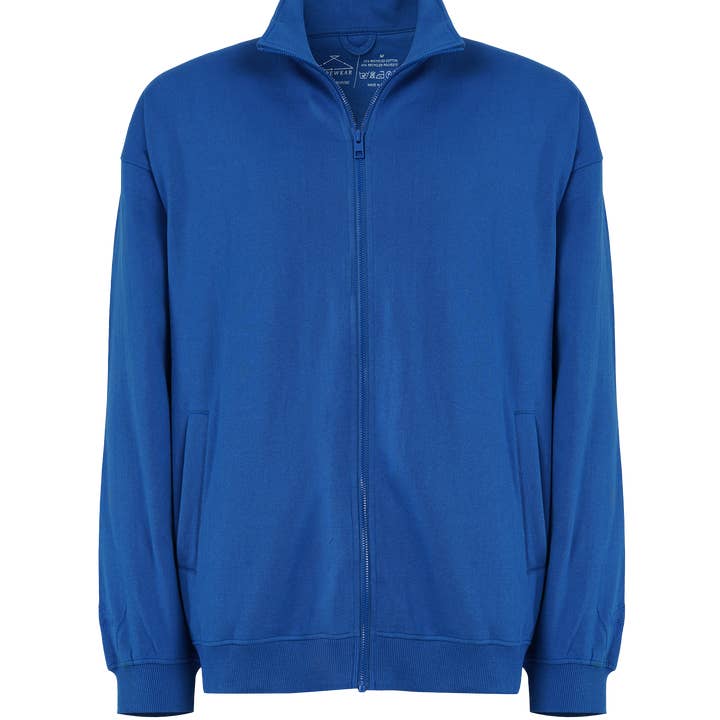 Casaco com Fecho de Fato de Treino 100% Reciclado Royal por atacado de WASTEWEAR