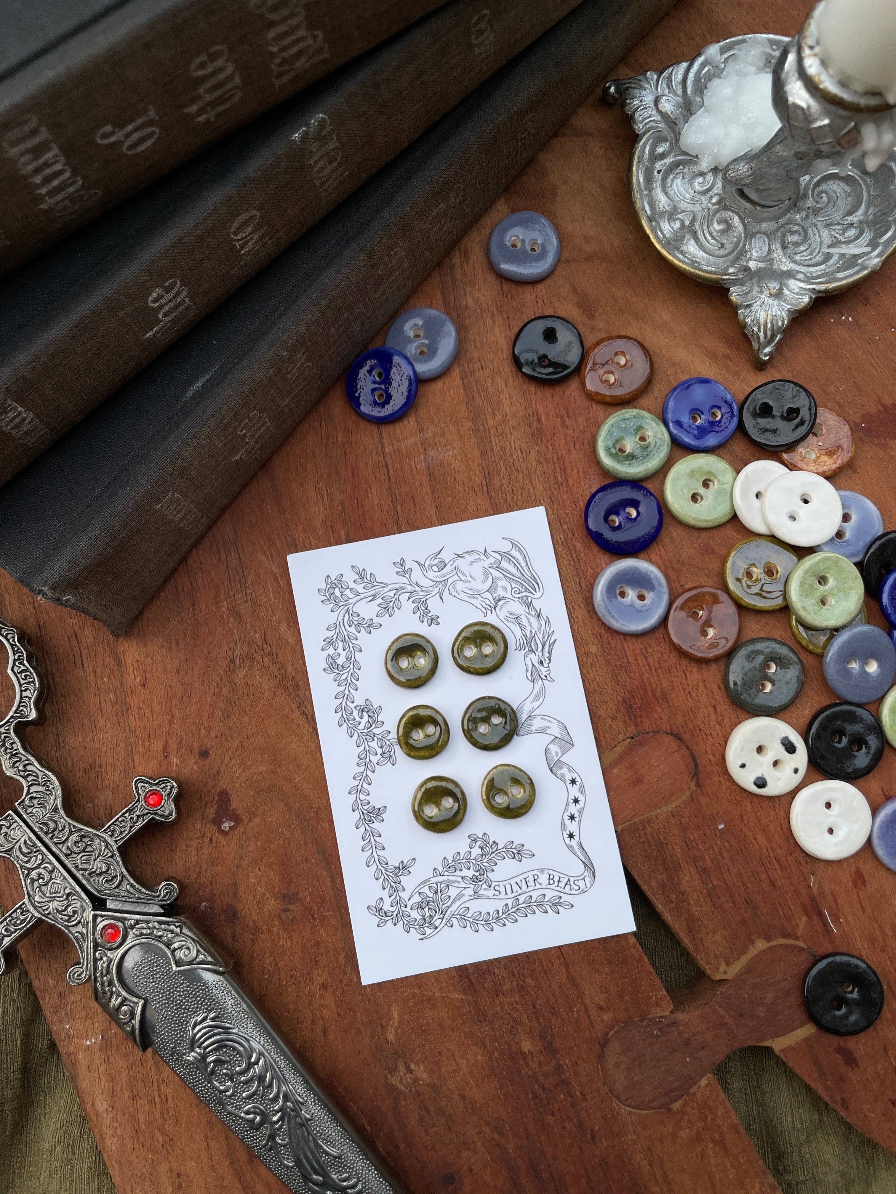 Silver Beast Studio - Wholesale Sewing Button/Snap - 13mm Mini Buttons (Set of 6)5