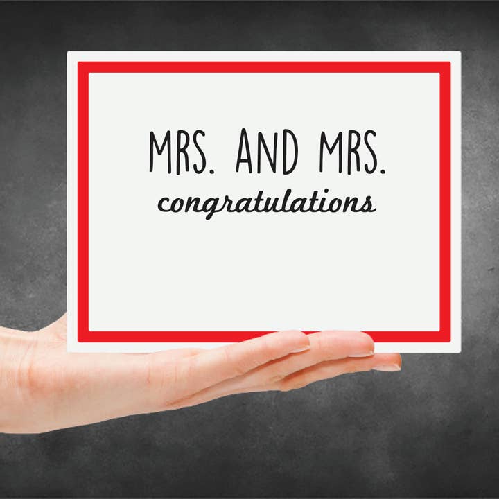 Biglietto Snarky — LGBTQ — Mrs and Mrs per la vendita all'ingrosso da parte di Snarky Megs