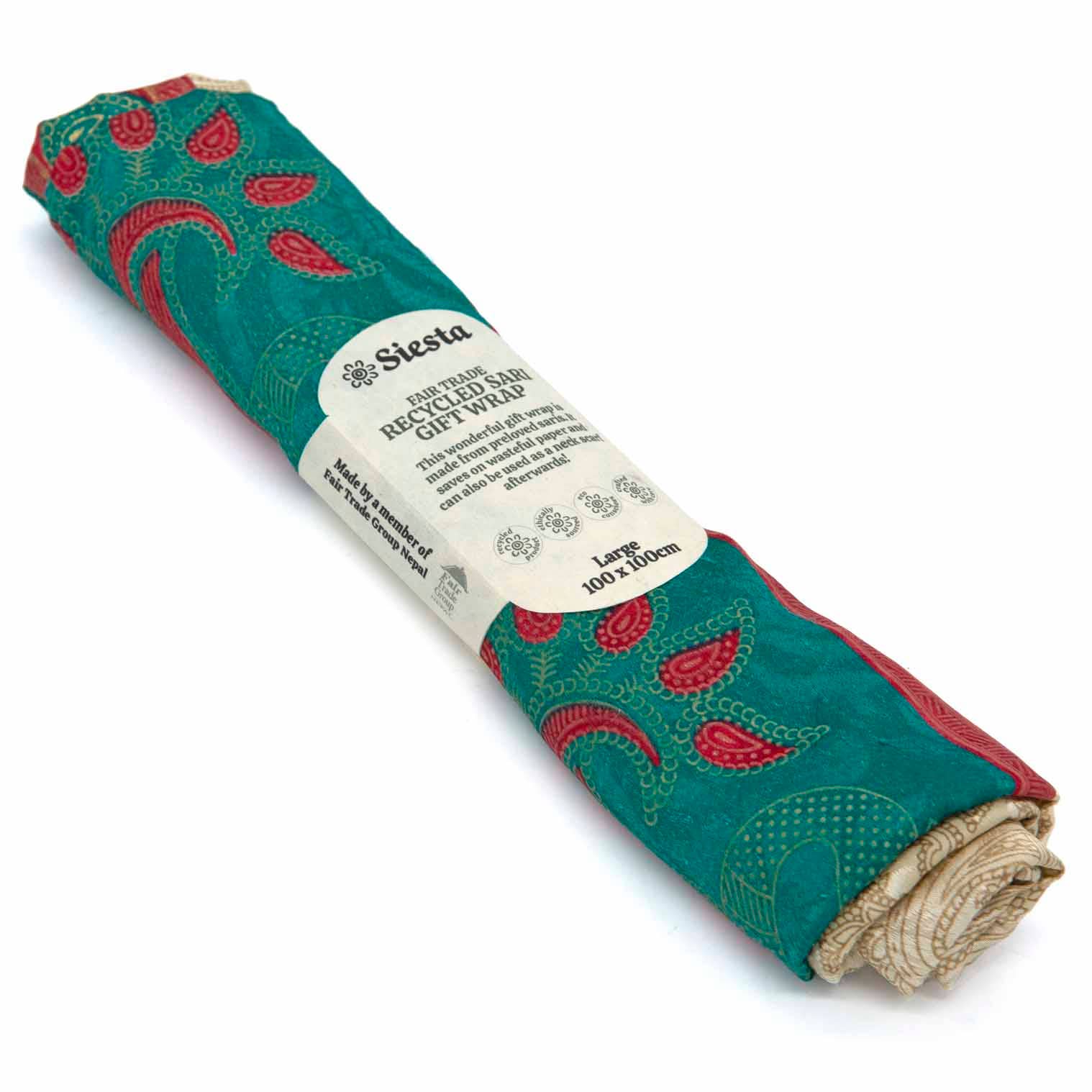 Siesta - Wholesale Flat Wrap - Nepalese Recycled Sari Gift Wrap8