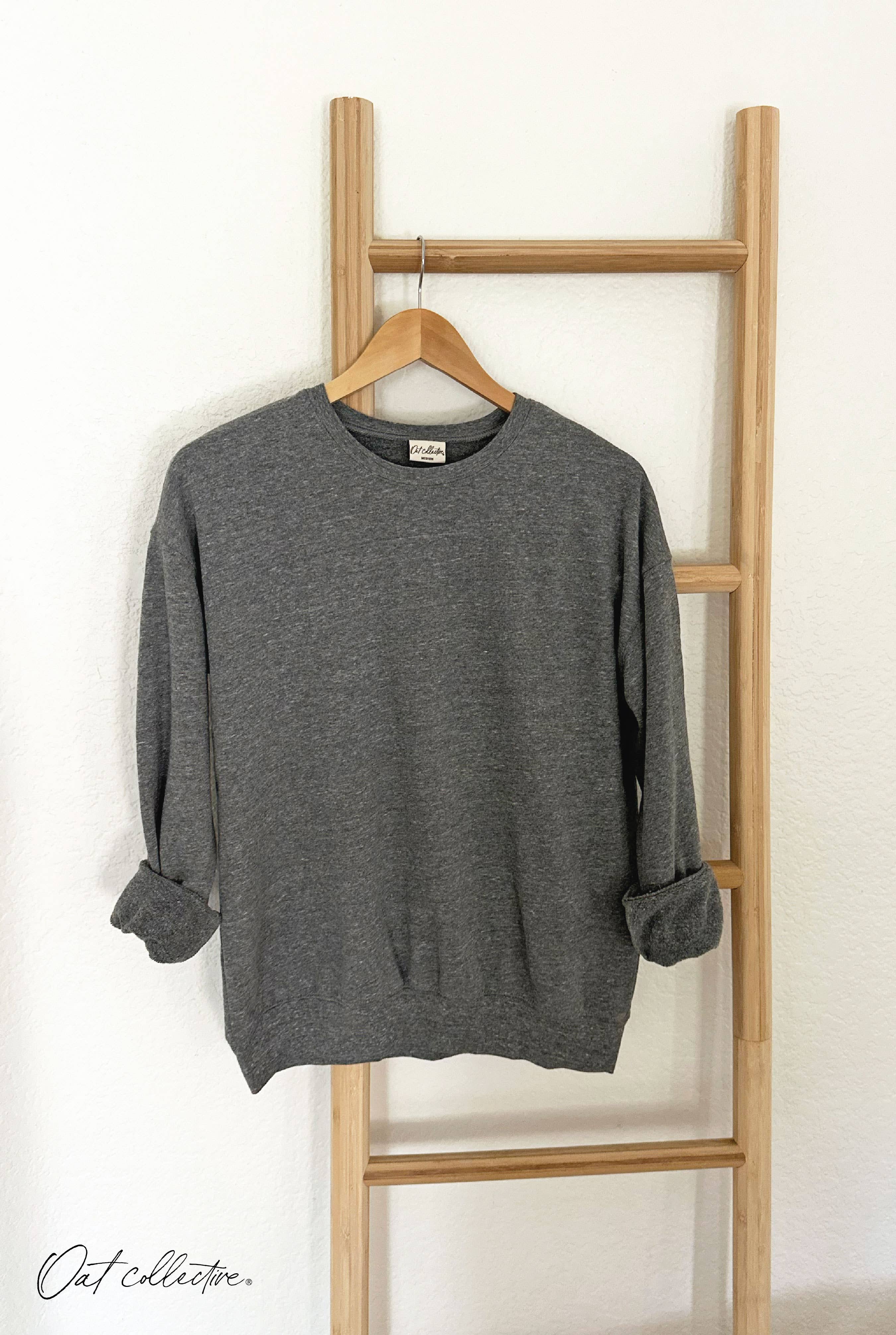 OAT COLLECTIVE - Wholesale Sweatshirt - Women's - HEATHER MINERAL BASIC Graphic Sweatshirt4