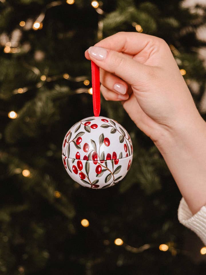 Spiced Cranberries - Christmas Ornament Candle for wholesale by Mimi & August