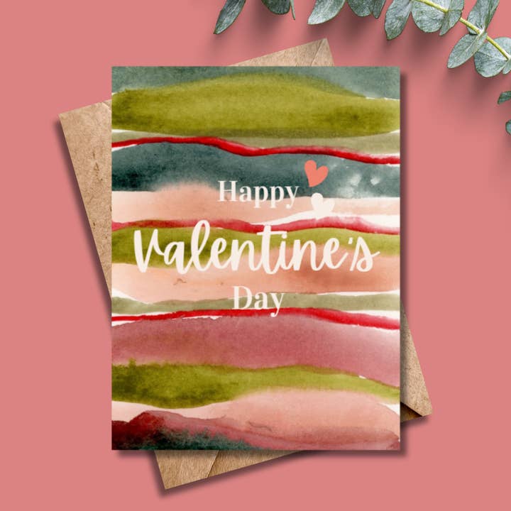 Carte de Saint-Valentin colorée pour la vente par Amy Rae Maker