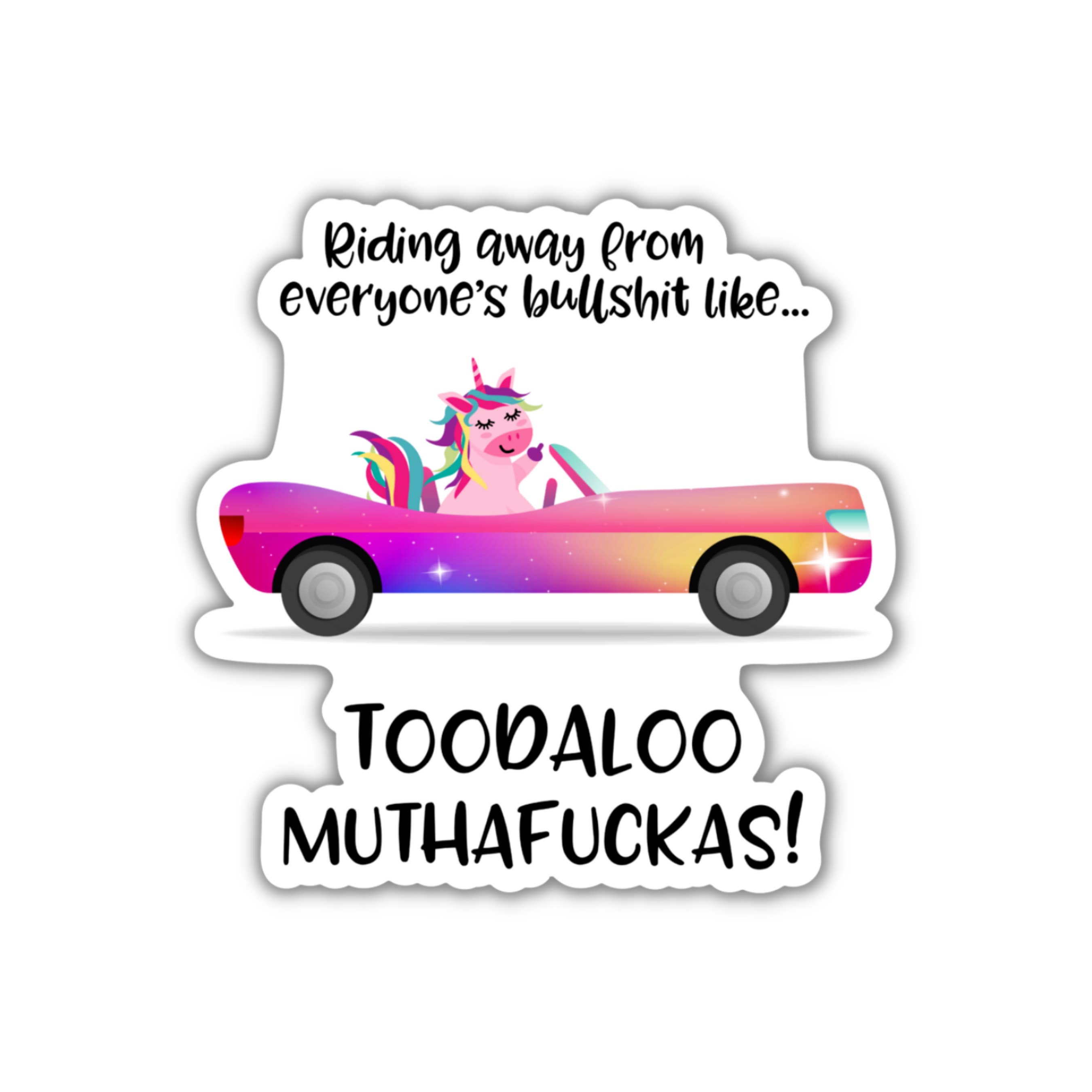 Sunshine & Lemons Co. - Wholesale Sticker - Riding Away From Everyone's Bullshit Sticker