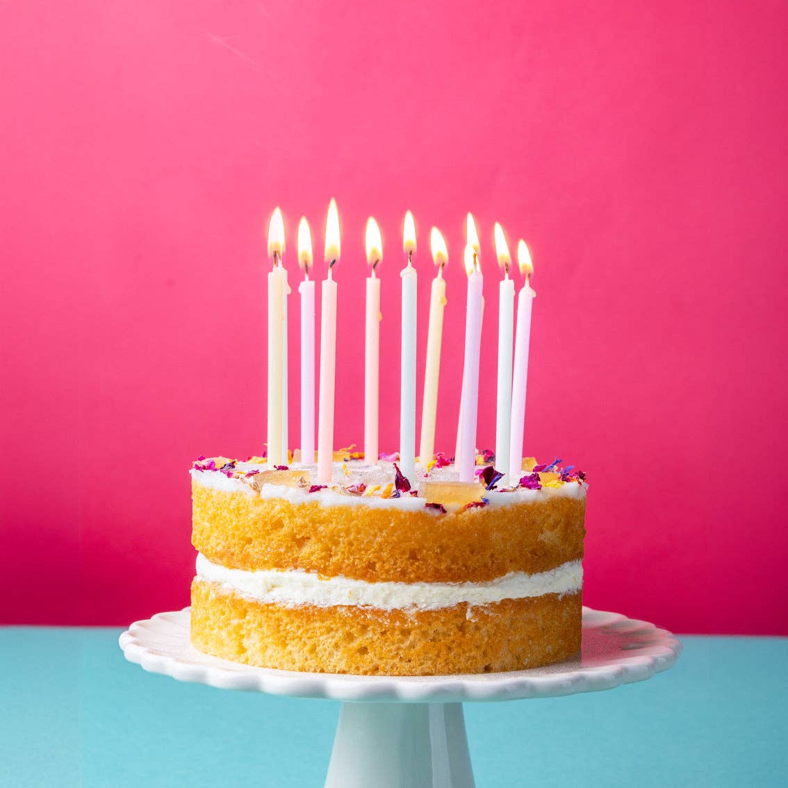 Talking Tables USA - Wholesale Cake Candle - Tall Pastel Birthday Candles - 16 Pack | Cake Candles |1