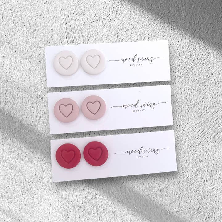 Lovey-dovey Collection | Polymer Clay Studs for wholesale by Mood Swing Jewelry