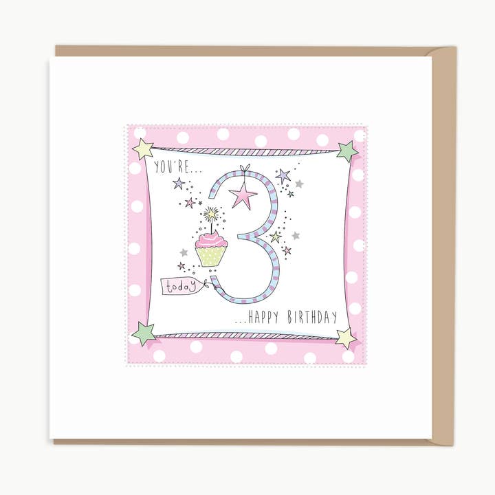 Geburtstagskarten-Set für 3-Jährige für den Großhandel von Paper Yay