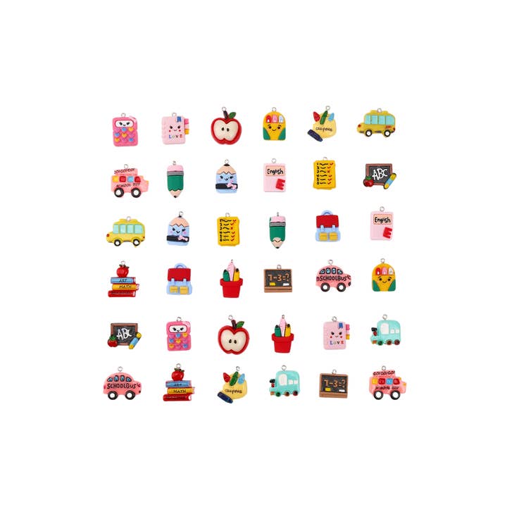 The Charm Bar Company - Wholesale Individual Charm/Pendant - School Time Lanyard Charm | Assorted1