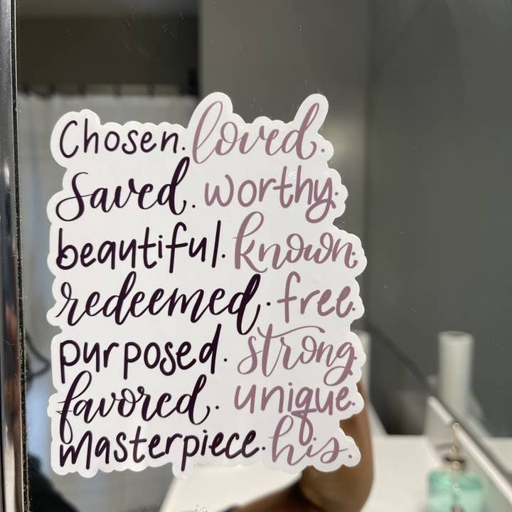 Grac’d Co - Wholesale Wall Decal/Stickers - Affirmations Mirror Cling