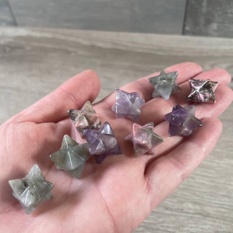 Keystone Crystals - Wholesale Spiritual Stone/Crystal - Gemstone Merkaba Star Sacred Geometry Crystal – 1/2 Inch 8