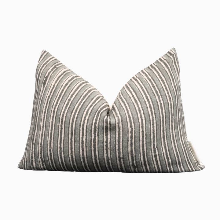 Dejo- Indian Hand Block linen Lumbar pillow cover for wholesale by RuffledThread
