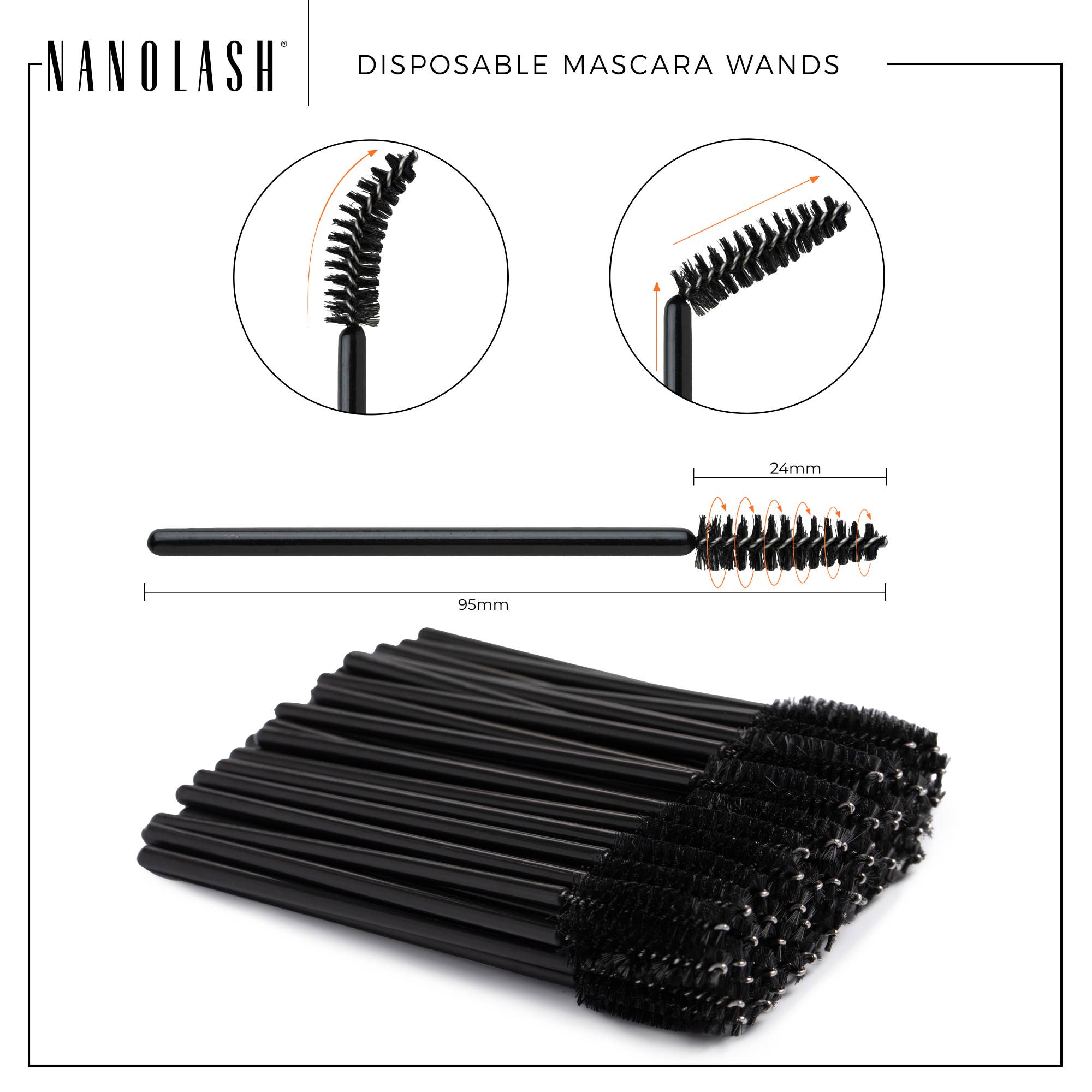 Everett Cosmetics - Wholesale Eye Makeup Brush - Nanolash Disposable Mascara Wands4