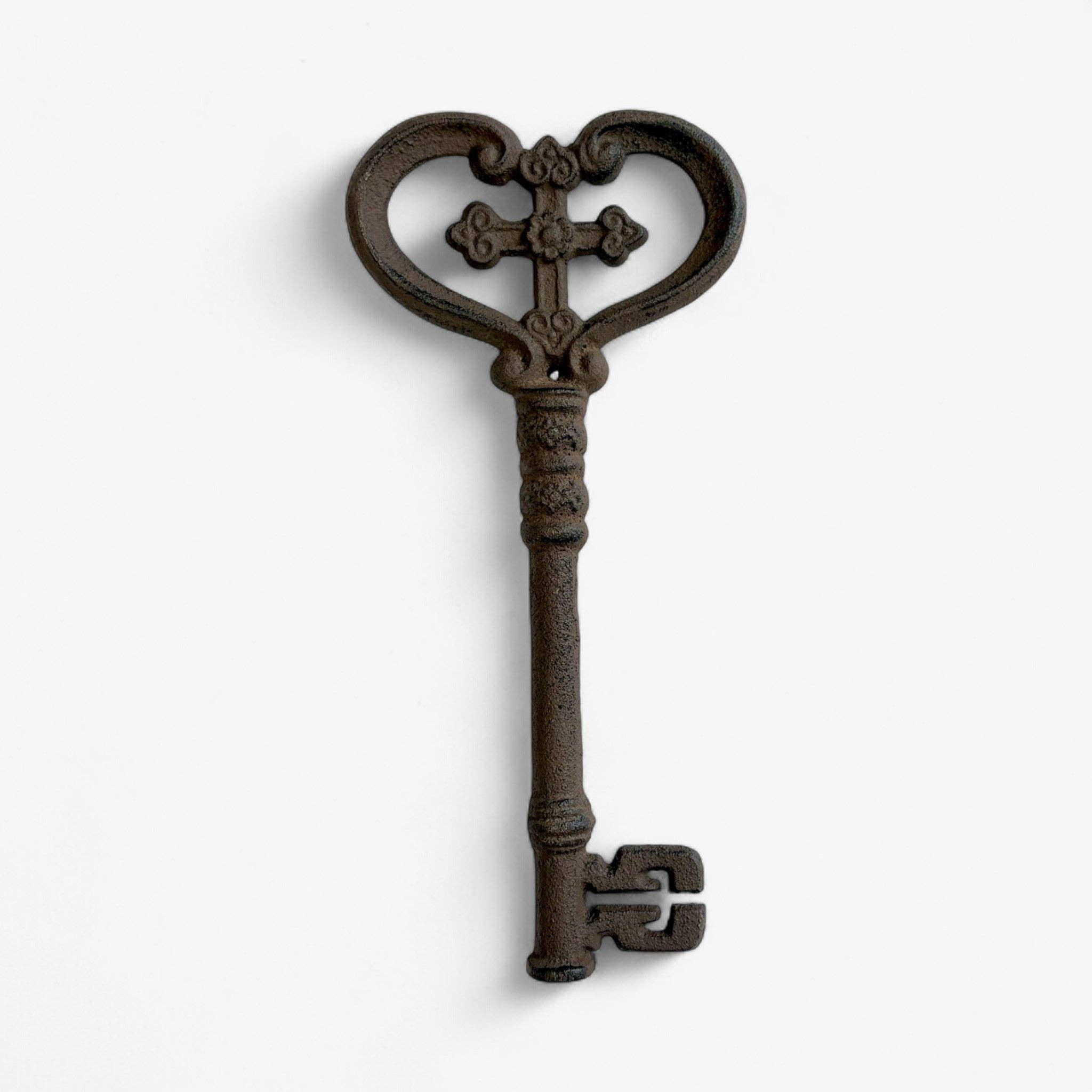 Iron & Blossom - Wholesale Wall Accent - Intricate Cast Iron Antique Skeleton Key, Rustic Vintage Decor Accent1