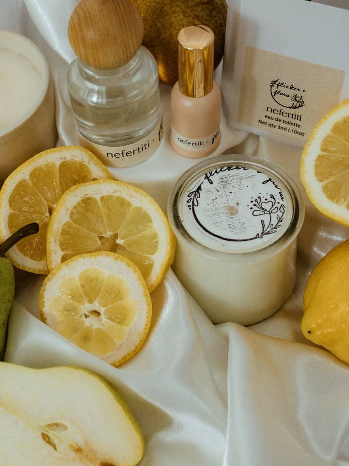 Handmade Ceramic Jar Candle • Nefertiti for wholesale by Pretty Simple Things, Co