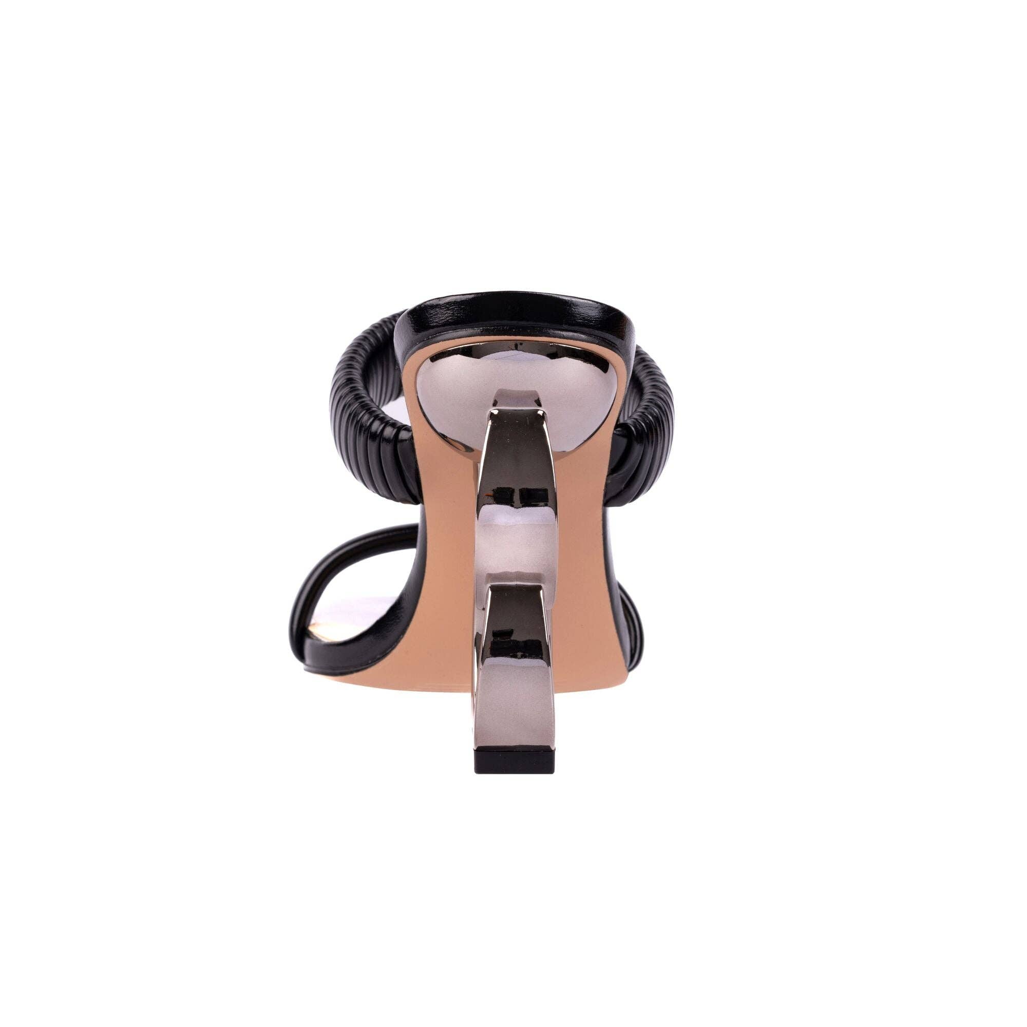 LADY COUTURE – Engroshandel Højhælede sko - Dame – Ninety Union RADDLE metalhæl plisseret tobåndsglide33