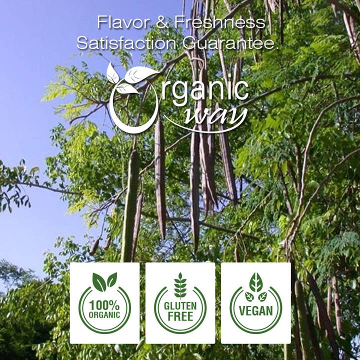 Organic Way LLC – Großhandel Kräuter – Geschnittenes und gesiebtes Moringablatt (Moringa Oleifera) | Kräutertee – Immun- und Energie-Booster | Koscher zertifiziert | Vegan | Nicht GMO & glutenfrei | USDA-zertifiziert | Herkunft: Indien7