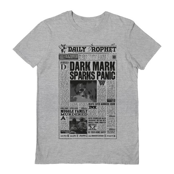 Harry Potter (Daily Prophet) Sports Grey T-Shirt for wholesale by Pyramid International