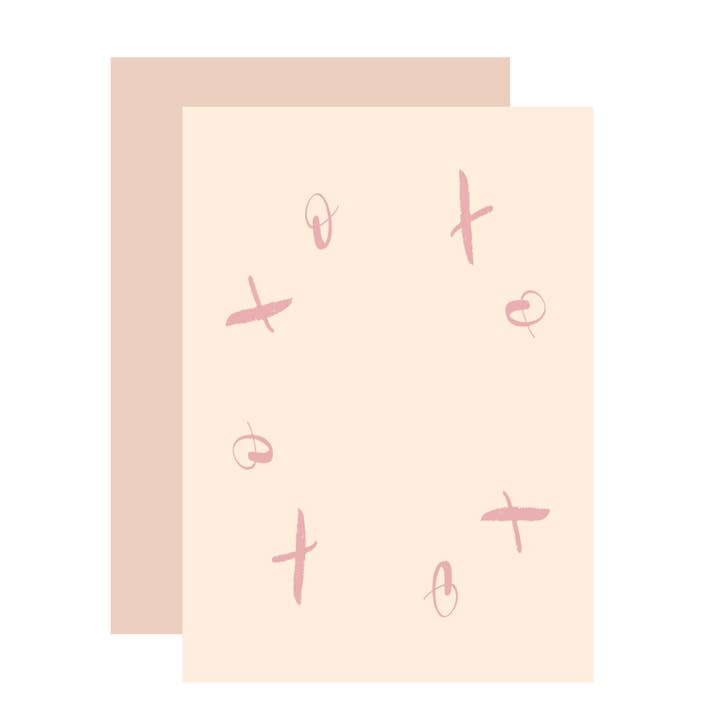 Xoxo Greeting Card for wholesale by Aims Moon Paperie