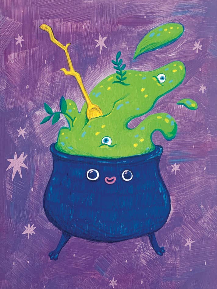 Stampa d'Arte 5x7 Calderone della Strega per la vendita all'ingrosso da parte di Abby Cali Art