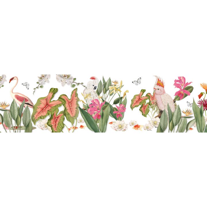 Bordo autoadesivo Paradise multicolore su bianco per la vendita all'ingrosso da parte di anna wand