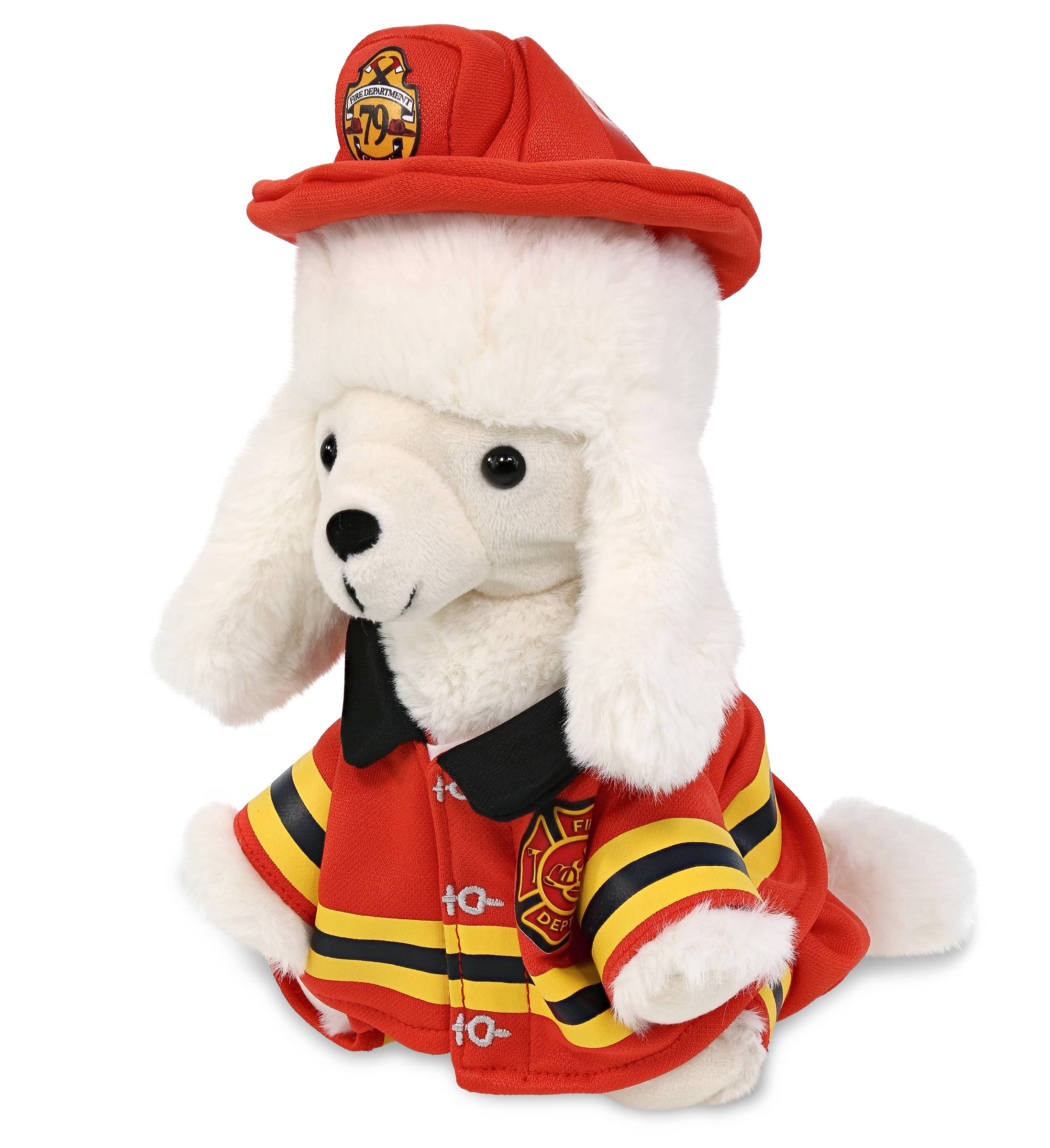 Cota Global - Wholesale Stuffed/Plush Toy - Kids & Baby - Plush Fireman - Super Soft Plush - White Poodle Dog0