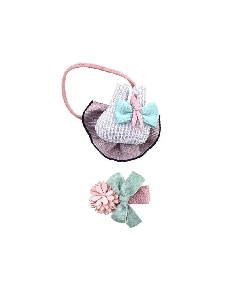 Miss Minna - Wholesale Hair Clip - Kids - 🎀 Children's Hairpin Set Bunny and Bow with Flower4