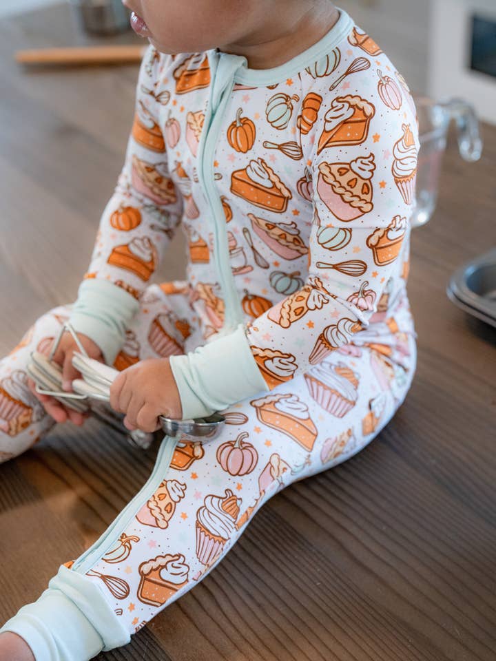 Boosh Baby - Wholesale Sleepwear Bottom - Kids - (NEW!) Holiday Baking 🥧 ✨Zippy Bamboo Pajama | Convertible0