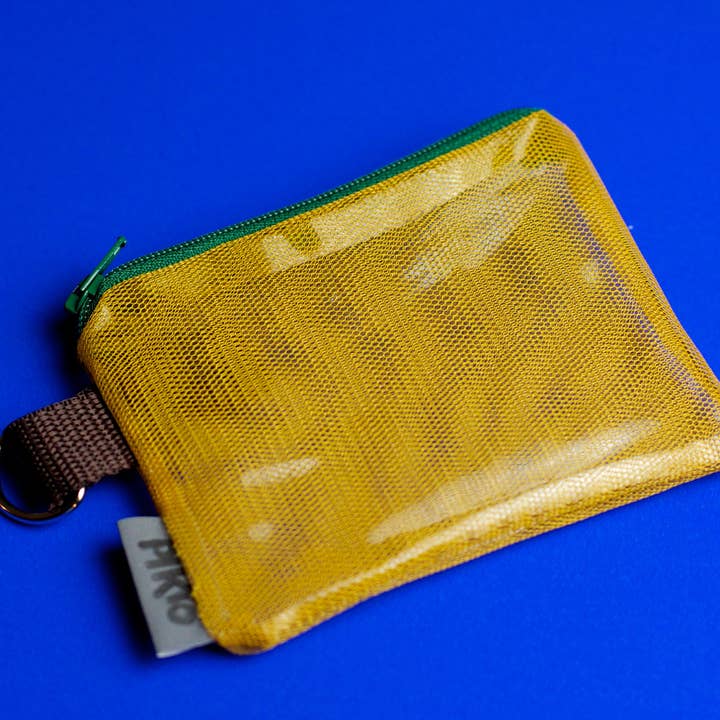 Mini Jay møntrum i transparent plast med sennepsfarve for engroshandel hos Pikto3000