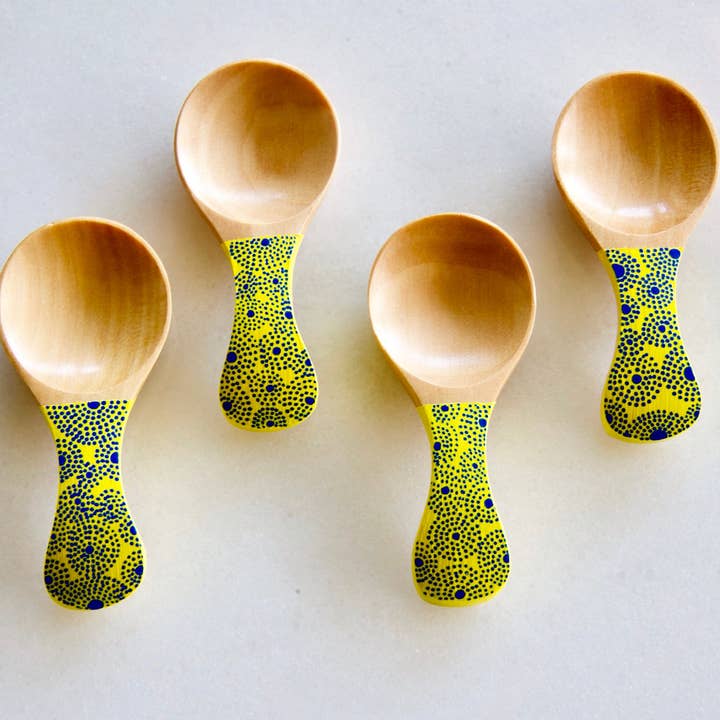 Oh The Places We Go Shop - Wholesale Kitchen Spoon - Yellow Sun Spice Spoons - Condiment Spoons - Dip Spoons
