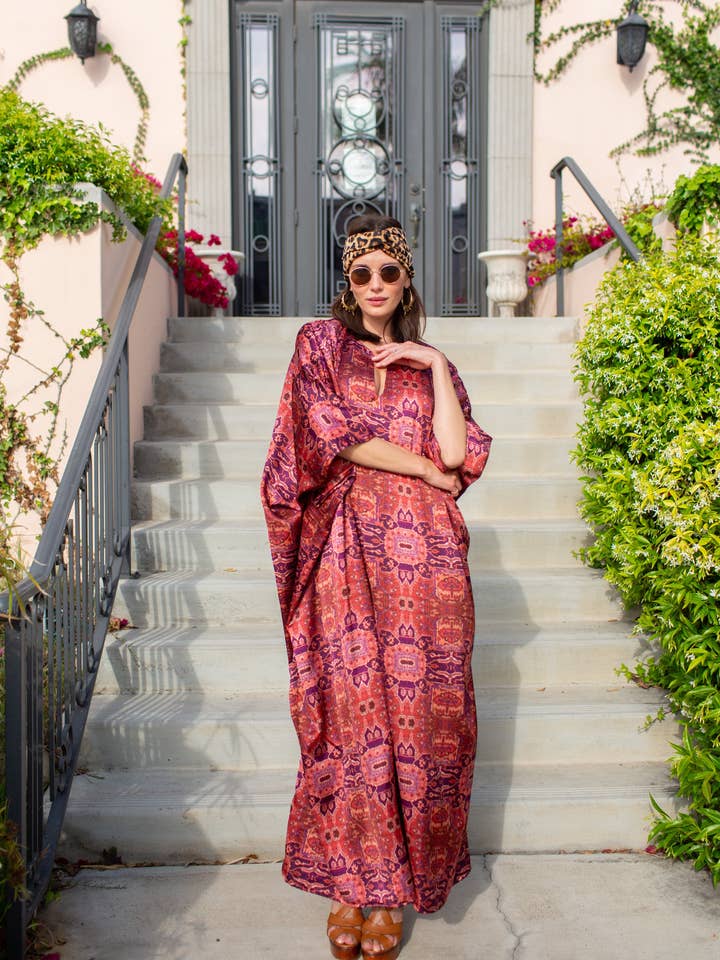 Goddess Waist Caftan In Kasbah Shine for wholesale by Jennafer Grace