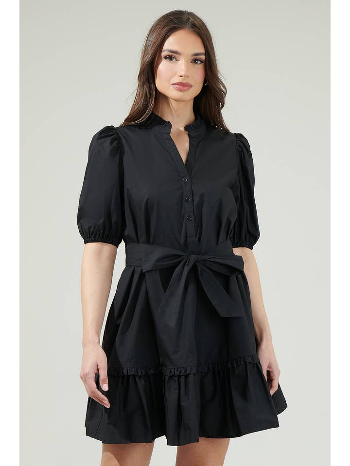 Sugarlips - Wholesale Dress - Women's - Sasha Split Neck Shift Mini Dress3