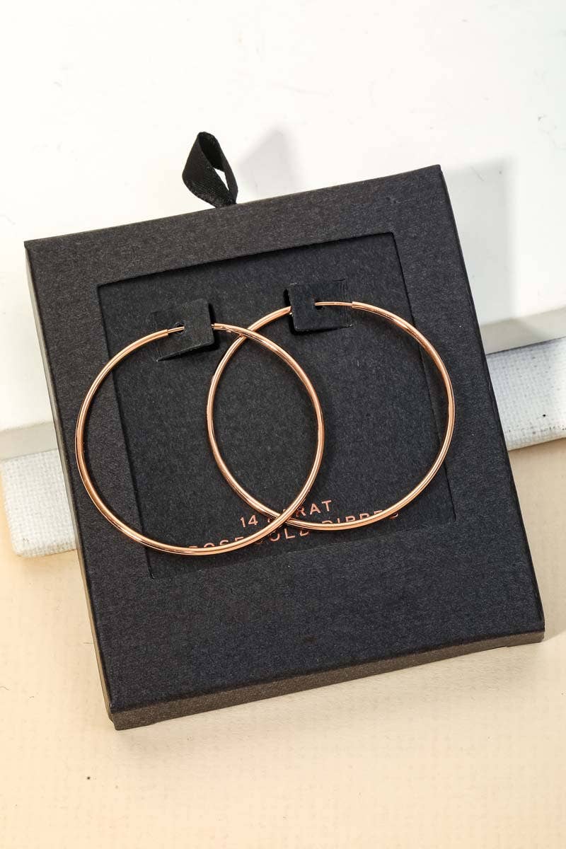 Anarchy Street - Wholesale Hoop Earrings - Secret Box Gold Dipped Thin Hoop Earrings3