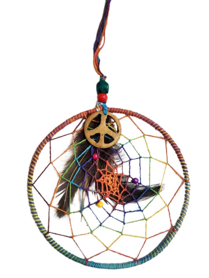 Dream Catcher Rainbow Peace Sign for wholesale by Yak & Yeti