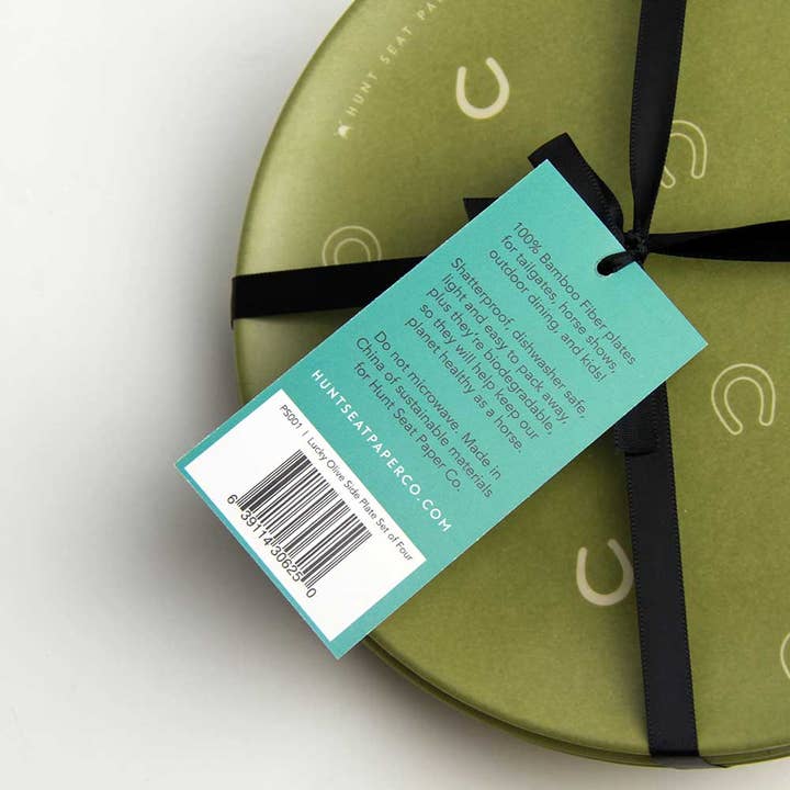 Hunt Seat Paper Co. - Wholesale Dinner Plate - Lucky Olive Side Plate - Set of Four3