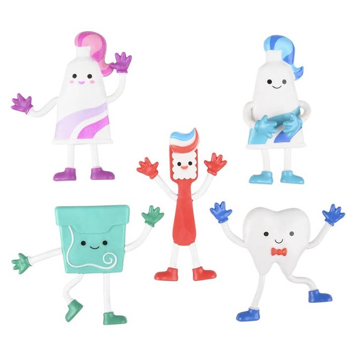 La Luna Bella - Toys - Wholesale Classic Toy - Kids - DENTAL BENDABLE ASSORTMENT 3.5-4.5" 50 PCS/UNIT - LLB Toys