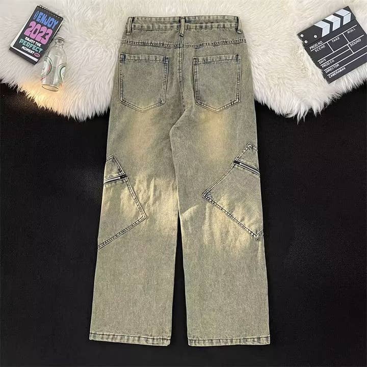 Tourtiwi - Wholesale Jeans - Men's - men's loose large size wide leg jeans2